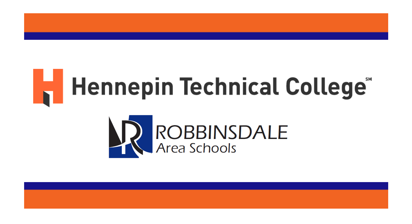 Hennepin Technical College logo with Robbinsdale Area Schools logo